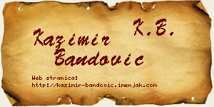 Kazimir Bandović vizit kartica